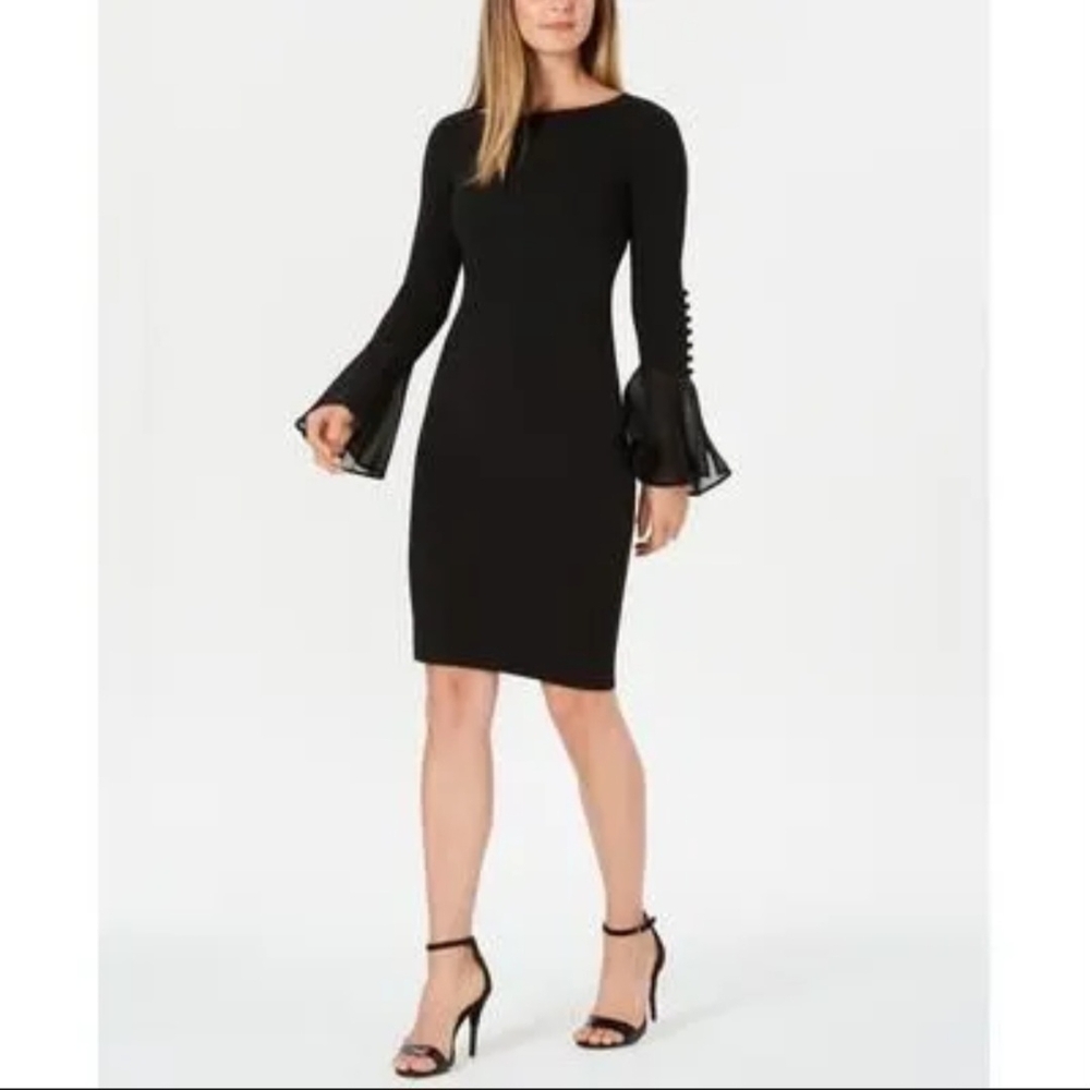 Back Again! Calvin Klein Flutter Sleeve Midi Dress, Sz 4